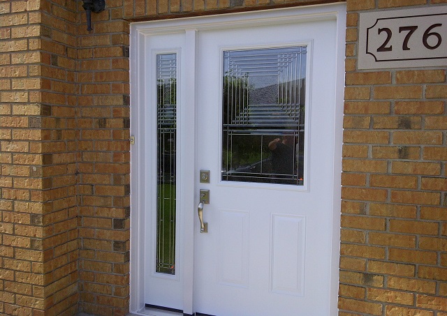 Steel Door Replacement with Sidelight